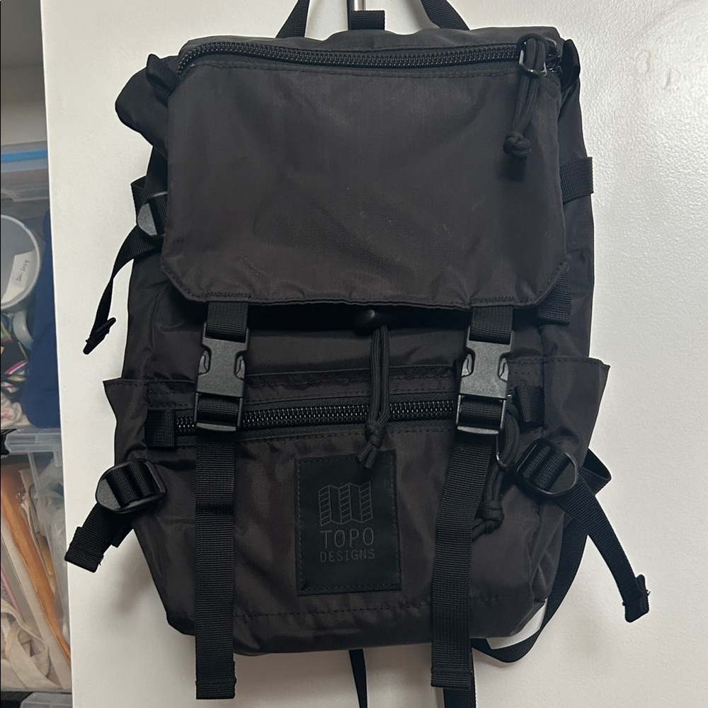 Topo Designs Black mini rover Backpack